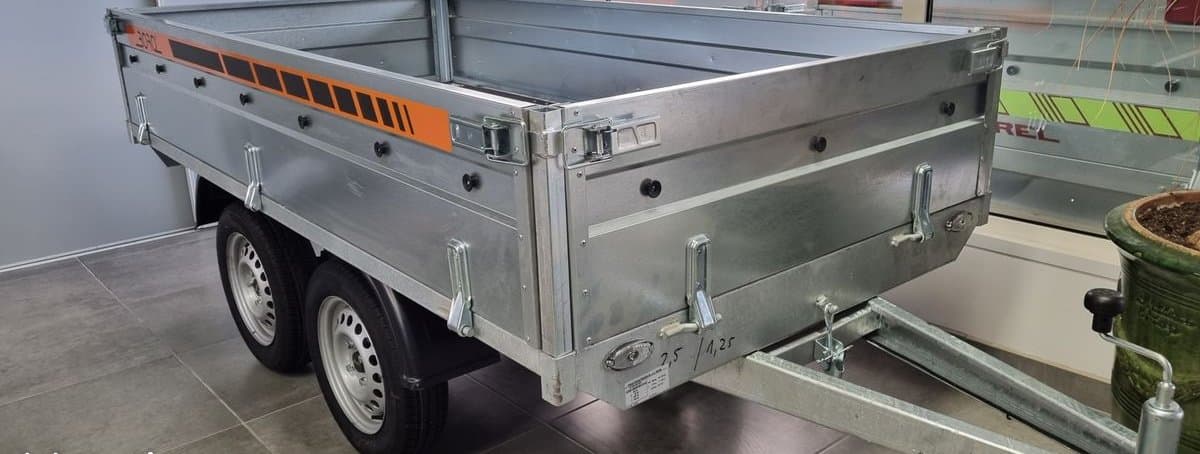 Remorque plateau 250x150 double essieu ptac 500kg 3