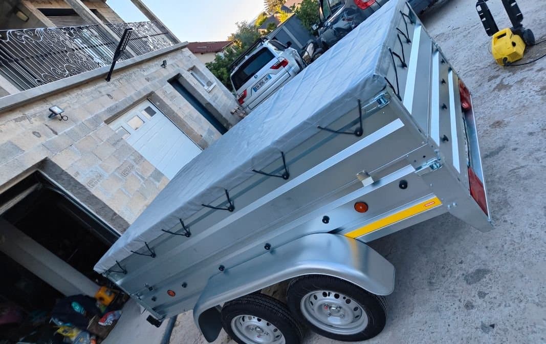 Remorque double essieux neuve 256x134x65