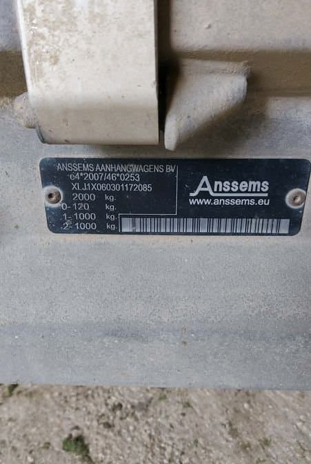 Remorque Anssems D20 – PTAC 2000 kg – Double essieu 2