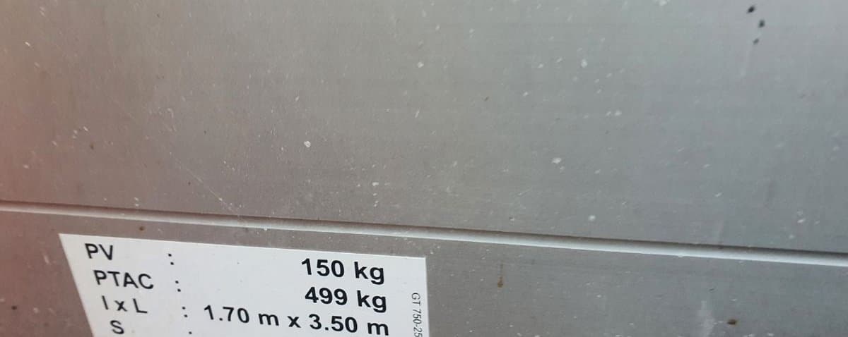 Remorque avec capot anssems aluminium 2m50 3