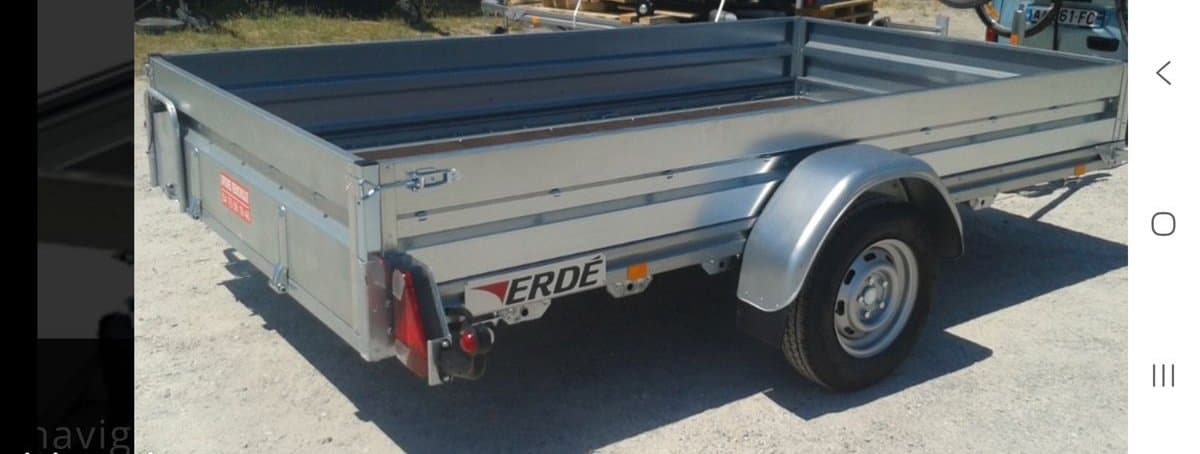 Remorque freinée ERDE 1000 KILOS CU