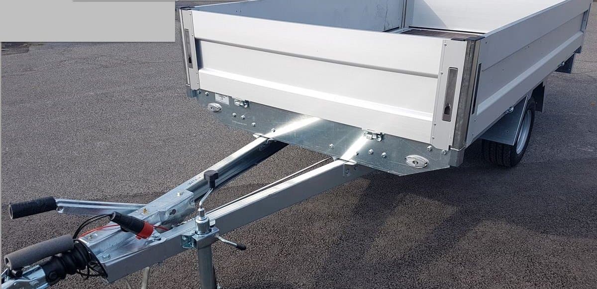 Remorque plateau ridelles aluminium simple essieu ptac 1500kg 3