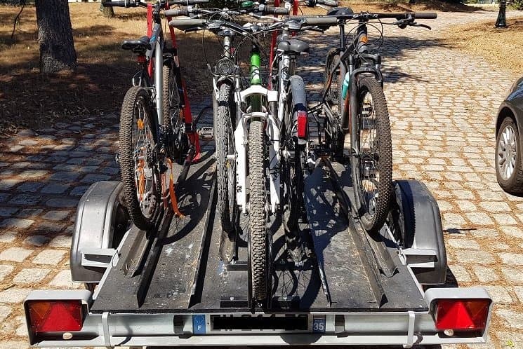 Remoque 2 motos ou 5 vélos