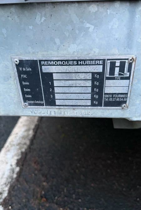Remorque basculante hubiere 4