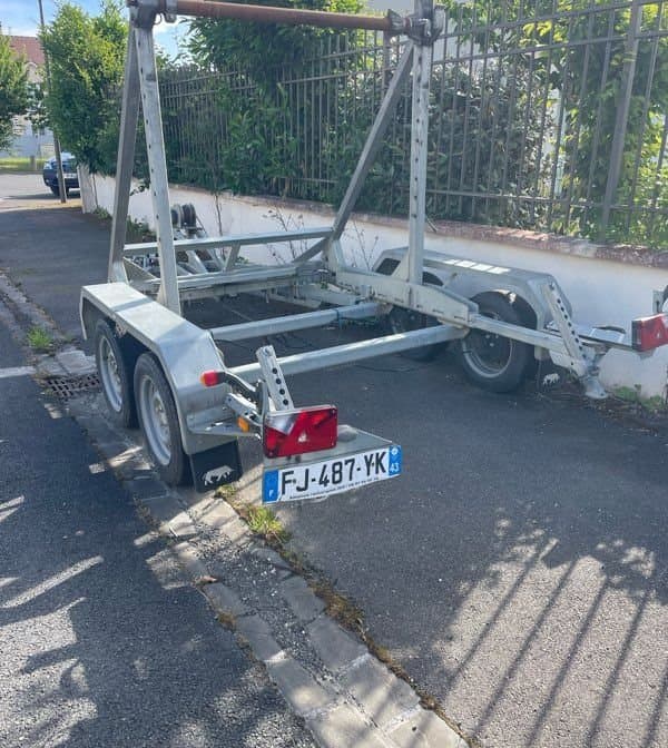 Remorque Porte touret double essieux 2