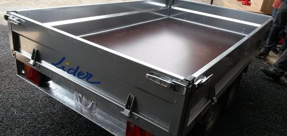 Remorque benne LIDER 2 essieux 750 kg neuf permisB 2